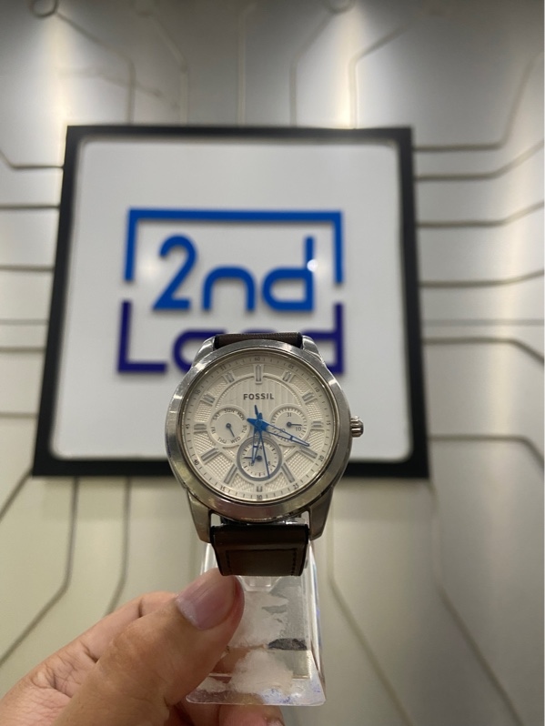 Đồng Hồ Fossil FS4534 - 45mm - Màu bạc - Ngoại hình: 97% - Xước thân, mặt xước dăm - Body