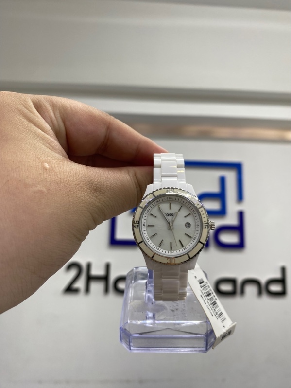 Đồng hồ Fossil Stella ES2544 - 31mm - Màu trắng - Ngoại hình 98.5% - Dây nhựa - Kèm Box