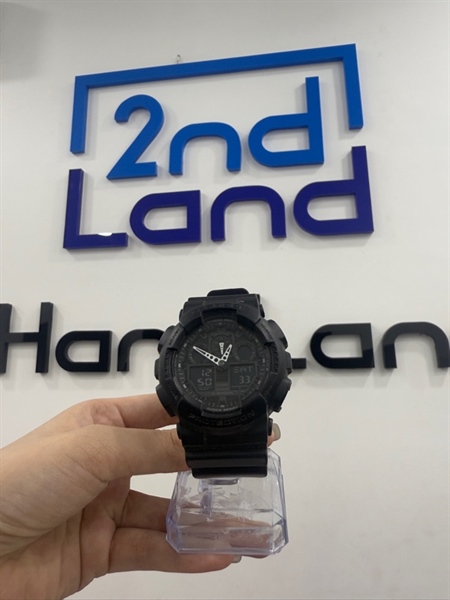 Đồng hồ G-Shock GA-100-1A1 (5081) - Màu đen - Ngoại hình 97% - Mặt trầy , lưng trầy , dây mòn - Body
