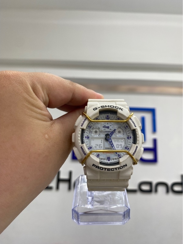 Đồng hồ G-shock-GA-100A - 55mm - Màu be - Ngoại hình 97% - Dây ố - Body