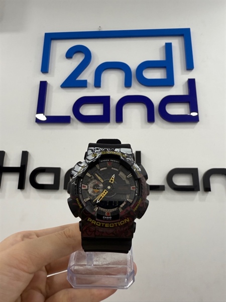 Đồng hồ G-Shock X One Piece-GA-110J0P - Màu đen - Ngoại hình 98% - Lỗi âm thanh không kêu tiếng -rep 1:1 , dây thay - Box 1