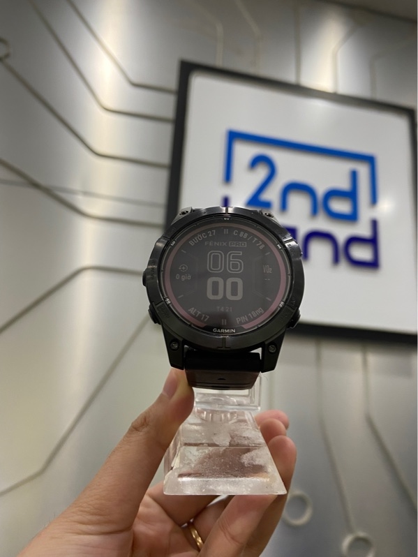 Đồng Hồ Garmin Fenix 7 Pro Sapphire Solar - 47mm - Thân Titanium - Màu đen - Ngoại hình: 98% - Kèm Box + đủ phụ kiện