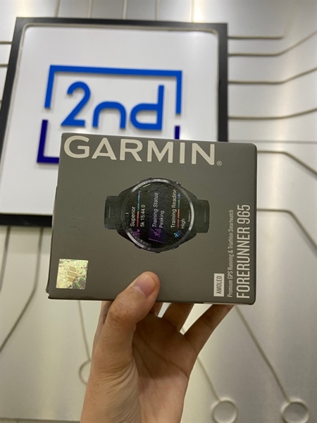 Đồng hồ Garmin Forerunner 965 - Màu đen - Ngoại hình: 98% - FullBox + dây dự phòng 3