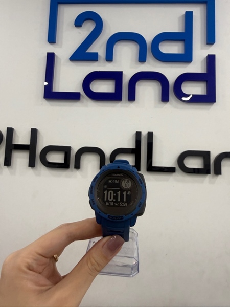 Đồng hồ Garmin Instinct Solar - bản Tiếng Anh - Màu xanh - Ngoại hình 98% - Kèm sạc