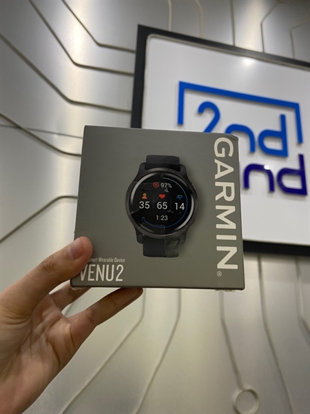 Đồng hồ Garmin Venu 2 - 42mm - GPS - Màu đen - Ngoại hình: 98% - Mặt kính trầy - FullBox