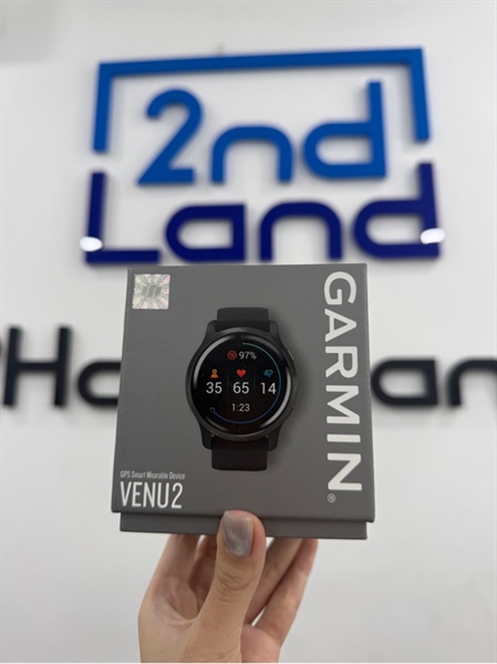 Đồng hồ Garmin Venu 2 music - 45mm - GPS - Màu đen - Ngoại hình 97% - Màn trầy - Kèm Box , sạc