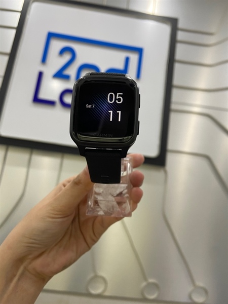 Đồng hồ Garmin Venu SQ Music - 40.6mm - GPS - Màu đen - Ngoại hình: 98% - Màn xước dăm - Kèm sạc
