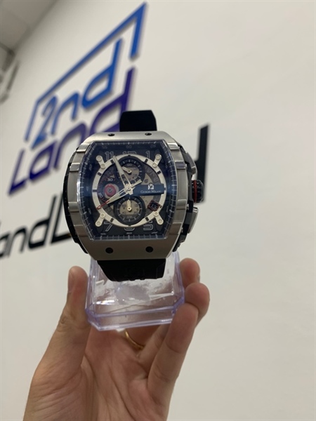 Đồng hồ Giorgio Milano Silicame Bound Black Dial Chonorgraph Men's 233S TBK 313 - Màu bạc - Ngoại hình: 98% - Trầy - Body