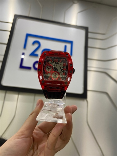 Đồng Hồ Guess GW0499G4 - 41mm - Màu đỏ đen - Ngoại hình: 98% - Kèm Box