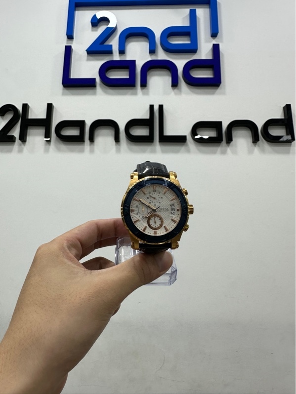 Đồng hồ Guess Pinnacle Chronograph W0673G6 - 46mm - Màu vàng - Ngoại hình 97% - Trầy xướt, dây gãy da - Body