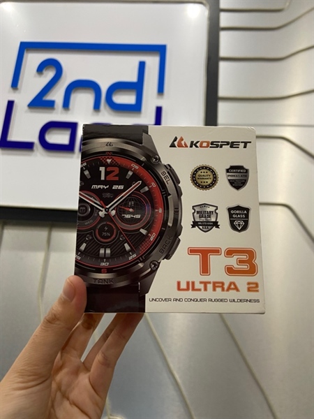 Đồng hồ KOSPET TANK T3 Ultra 2/22mm - GPS - Màu đen - Ngoại hình: 98% - FullBox 3