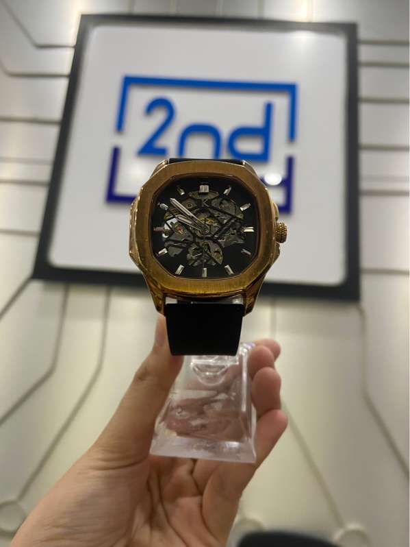 Đồng hồ Kredo Men Otus Gold Automatic Skeleton Analogue KW046 - Màu vàng - Ngoại hình: 97% - Xước cấn sườn, lưng - Body