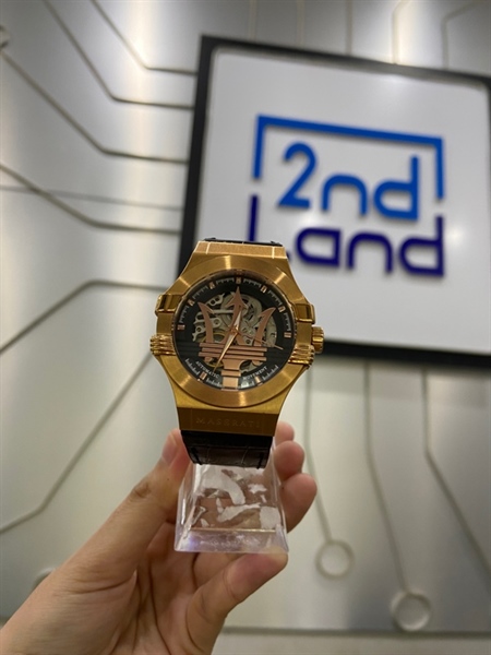 Đồng hồ Maserati Potenza Automatic Quartz R8821108002 - 42mm - Màu đen vàng - Ngoại hình: 98% - Đã thay dây - Kèm Box