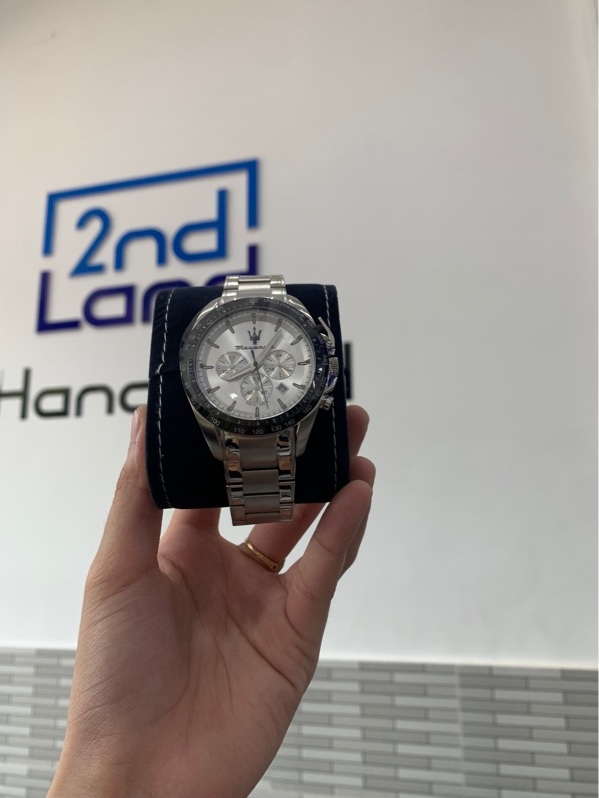 Đồng hồ Maserati Traguardo - Màu bạc - Ngoại hình: 99% - Box