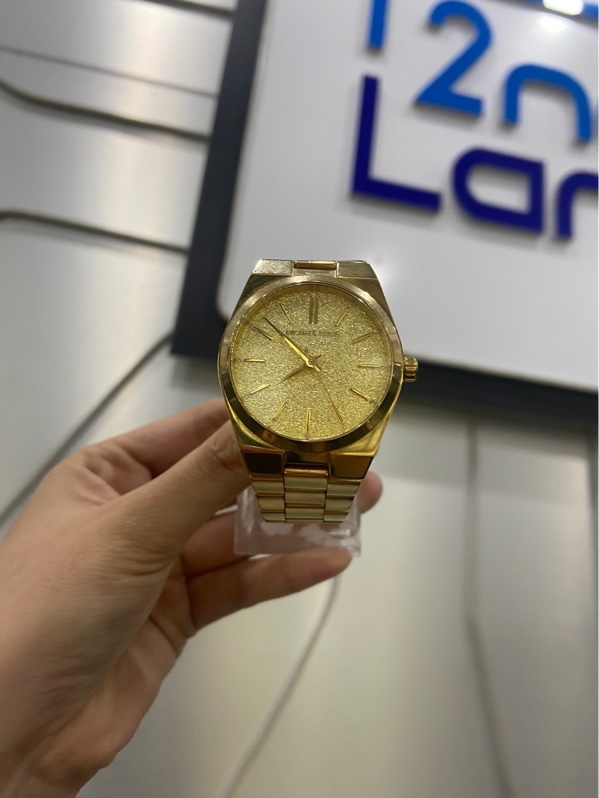 Đồng hồ Michael Kors Channing Gold-Tone Stainless Steel MK6623 - 36mm - Màu vàng - Ngoại hình: 97% - Xước sườn, lưng, dây đeo - Body