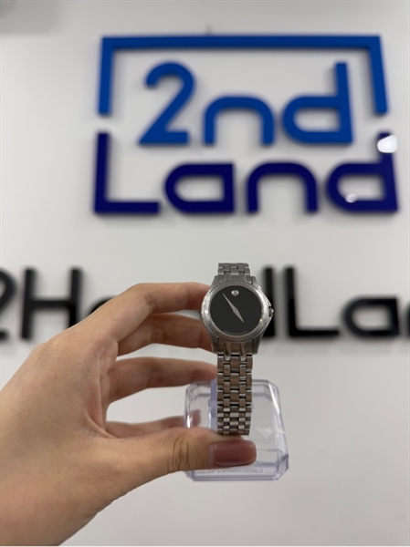 Đồng hồ Movado 01.3.14 1003 - Màu bạc - Ngoại hình 97% - Kính xước , lưng trầy , dây trầy nhiều - Body