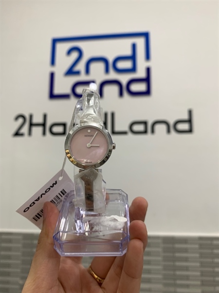 Đồng hồ MOVADO 0607948 - 24mm - Khung bạc mặt hồng - Còn seal kính và dây - bị trầy mặt lưng nhẹ - Fullbox