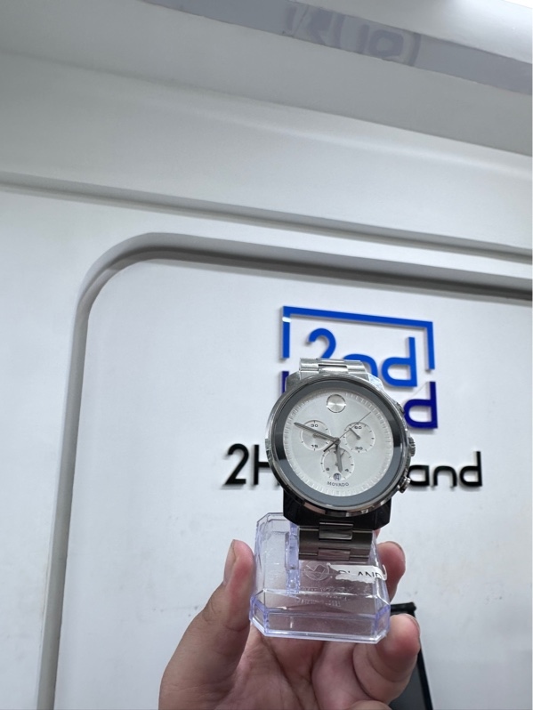 Đồng hồ Movado Bold Chronograph model 3600276 - 44mm - Màu bạc mặt trắng - Ngoại hình 98% - Body