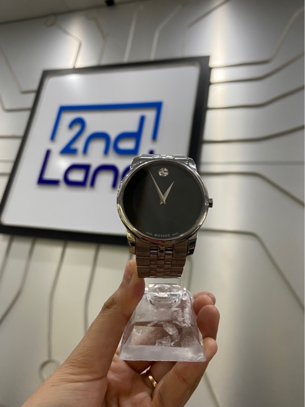 Đồng hồ Movado Museum Swiss Mens Watch - Màu bạc - Ngoại hình: 97% - Xước lưng + kính - Body