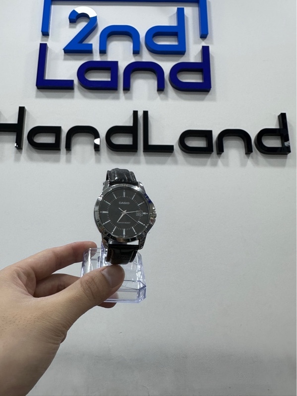 Đồng hồ nam Casio MTP-V004L-1AUDF - 41.5mm - Màu bạc - Ngoại hình 97% - Dây hơi gãy da - Body