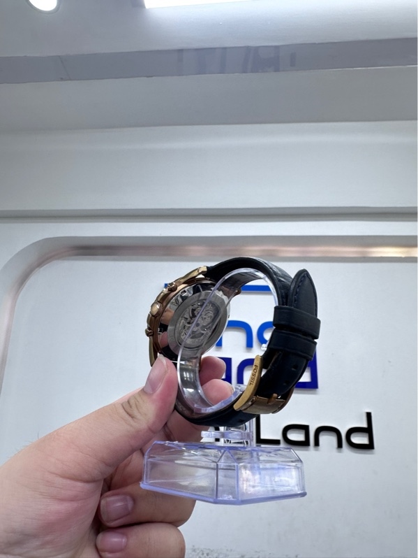 Đồng hồ nam cơ tự động Fossil Grant ME3029 - 44mm - Màu vàng mặt đen - Ngoại hình 97.5% - Body