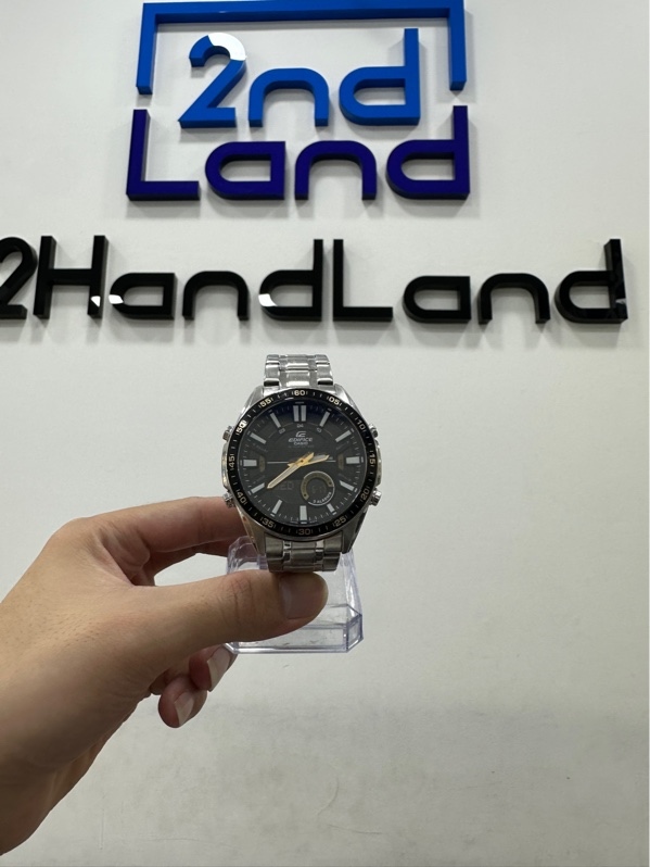 Đồng hồ Nam Edifice Casio EFV-C100D-1AVDF - 41mm - Màu bạc - Ngoại hình 97% - Mặt kính trầy - Body
