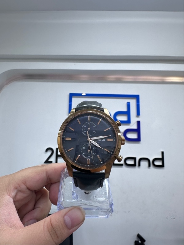 Đồng hồ nam Fossil FS5436 - 44 mm - Màu vàng mặt đen - Ngoại hình 97.5% - Body