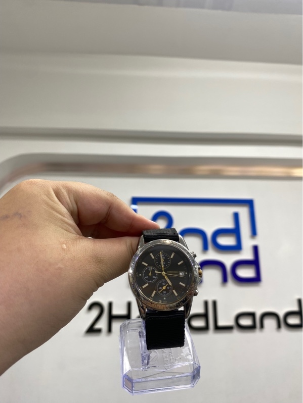 Đồng hồ nam Seiko Chronograph 7T92-0DW0 - 38mm - Màu bạc - Ngoại hình 97% - Body