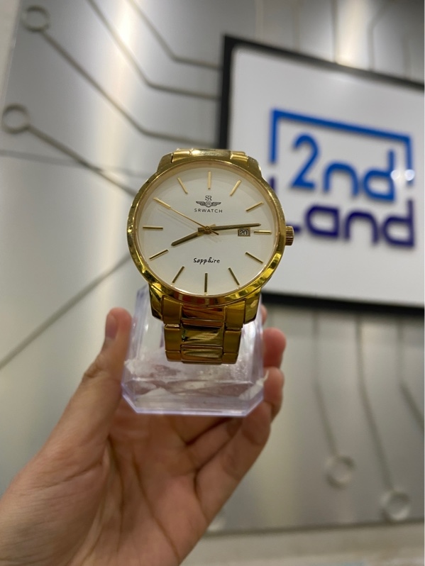 Đồng hồ nam SRWATCH SG3010 - 40mm - Màu vàng - Ngoại hình: 97% - Xước mặt sau, tróc sơn khớp - FullBox + mắc phụ