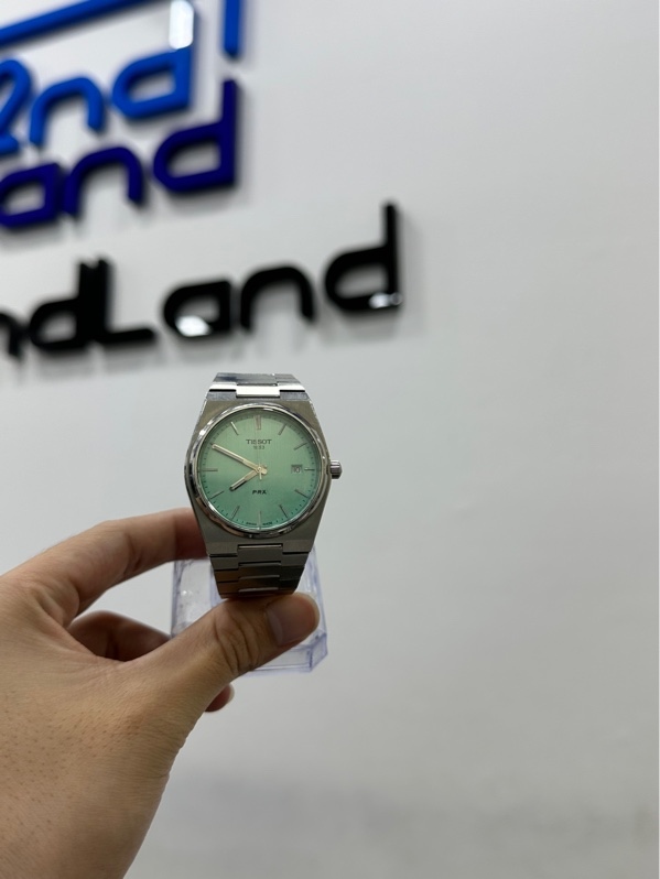 Đồng Hồ Nam Tissot PRX Quartz T137.410.11.091.01 - Size 40 - Màu xanh bạc - Ngoại hình 97% - Body