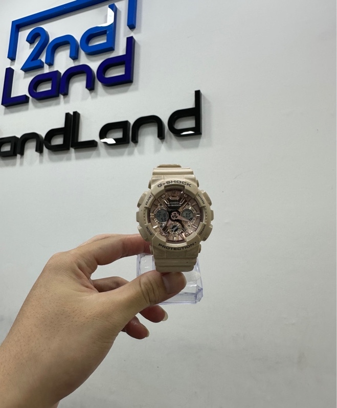 Đồng hồ nữ Casio G-Shock GMA-S120MF-4ADR - 45.9mm - Màu hồng be - Ngoại hình 97% - Body