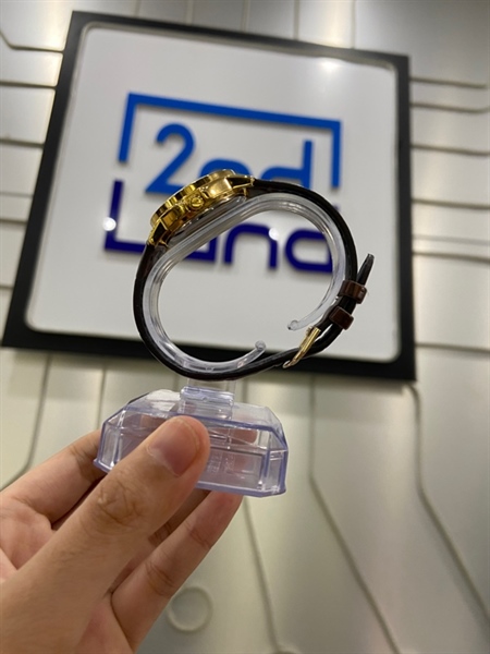 Đồng hồ Nữ Casio LTP-V004 - Vàng dây da nâu - Ngoại hình: 98% - Xước nhẹ kính - Body 2