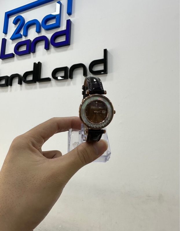 Đồng Hồ Nữ Christian Van Sant Bria Silver Dial Watch CV3817 - 31mm - Màu nâu - Ngoại hình 97% - dây gãy da nhẹ - Body