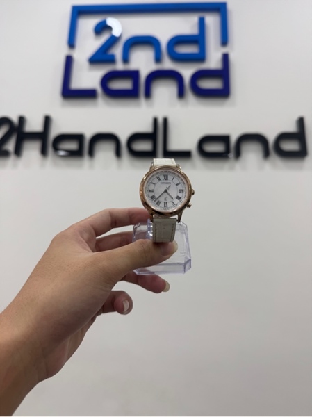 Đồng hồ nữ Citizen XC Eco-Drive CB1103-08A - 36mm - Màu gold dây trắng - Ngoại hình 97% - Body