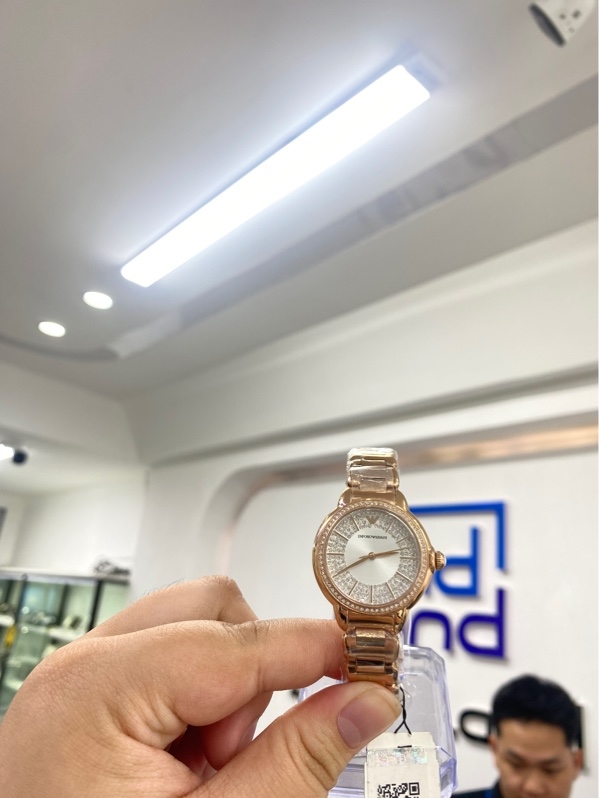 Đồng hồ nữ Emporio Armani Mia Starry Night Rose Gold-Tone AR11633 - 32mm - Màu vàng đồng - Ngoại hình 99% - Kèm box