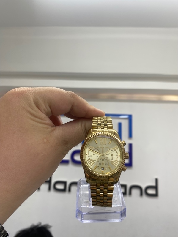 Đồng hồ nữ Michael Kors Lexington Chronograph MK5556 - 38mm - Màu vàng - Ngoại hình 97% - Body