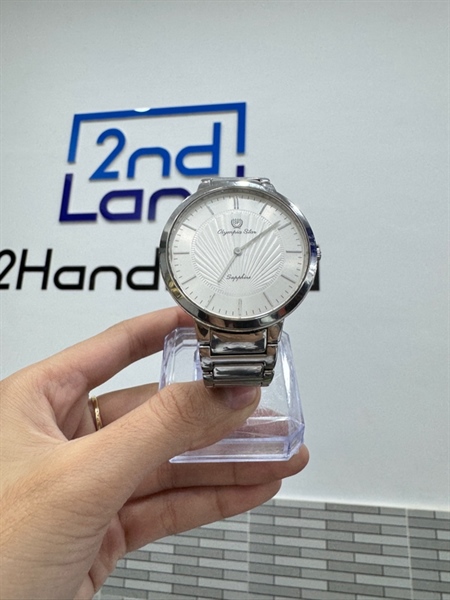 Đồng hồ Olymphia Star 5807M-207-W-W - 40mm - Màu bạc - Ngoại hình 98% - Body, kèm mắt nối