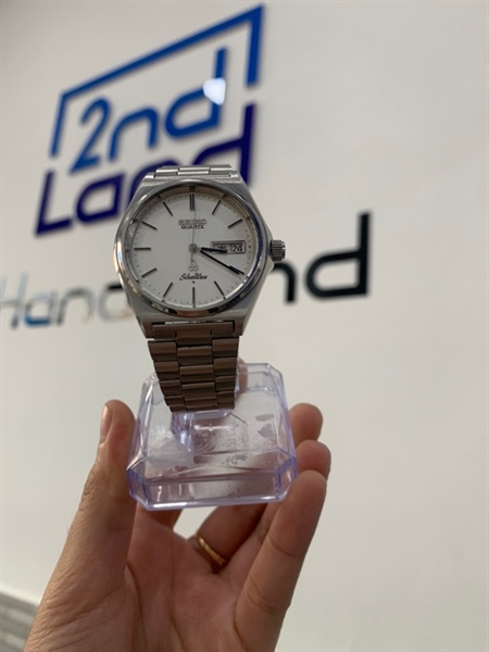 Đồng hồ Seiko Quartz Silver Wave - Màu bạc - Ngoại hình: 98% - Box