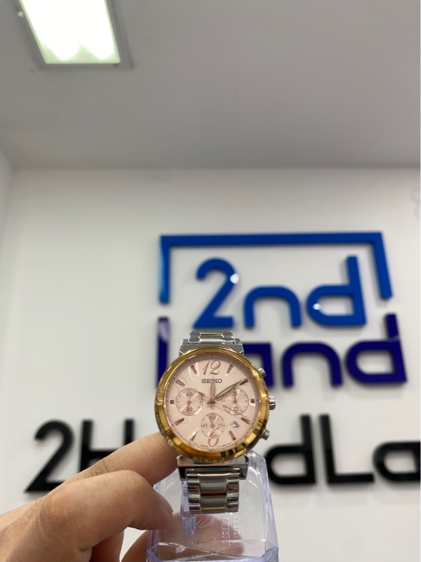 Đồng hồ Seiko SRW860P1 - Màu bạc - Ngoại hình: 97% - Cấn trầy viền, ố viền - Body