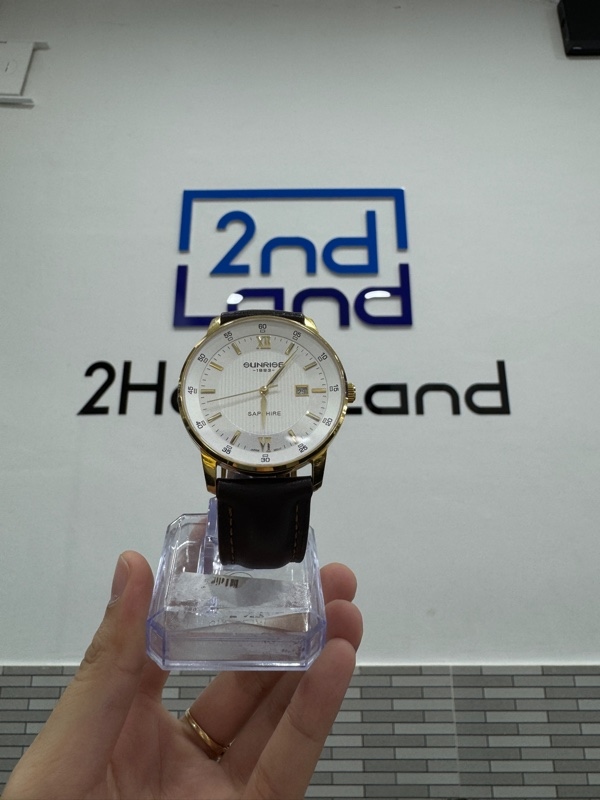 Đồng hồ Sunrise 1269SA - Khung vàng mặt trắng - Ngoại hình: 98% - Body