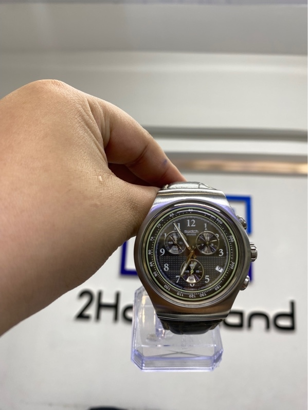 Đồng hồ Swatch Irony The Chrono “MR GREY” – Ref YOS424 - 47mm - Màu bạc - Ngoại hình 98% - Body