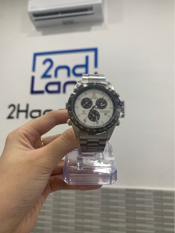 Đồng hồ SWISS MILITARY 6-507 - 41mm - Màu trắng - Ngoại hình: 97% - Xước mèo - Body