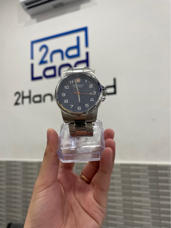 Đồng Hồ Swiss Military hanowa 06-423 - 39mm - Màu xanh - Ngoại hình: 98% - Box + mắt nối