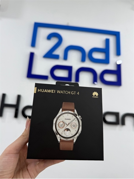 Đồng hồ thông minh Huawei Watch GT4-970 - 46mm - Màu bạc - Ngoại hình 98% - Dây da màu nâu - FullBox