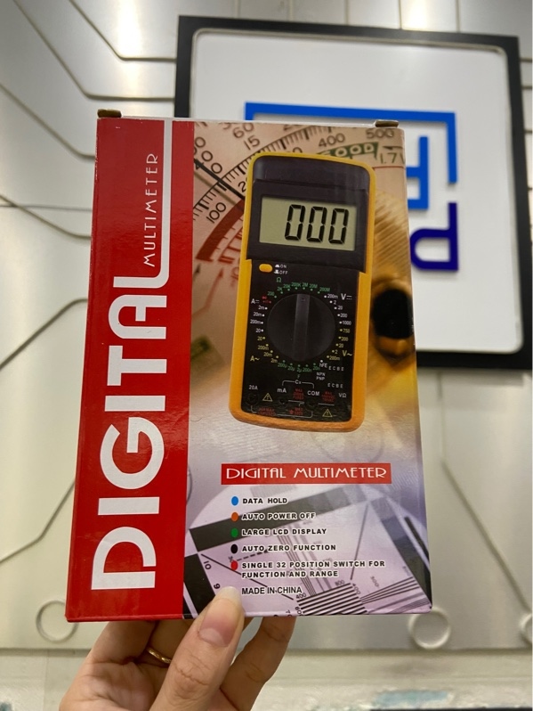 Đồng hồ vạn năng điện tử DT9205A - Màu cam - Ngoại hình: 97% - Kèm Box, dây kết nối