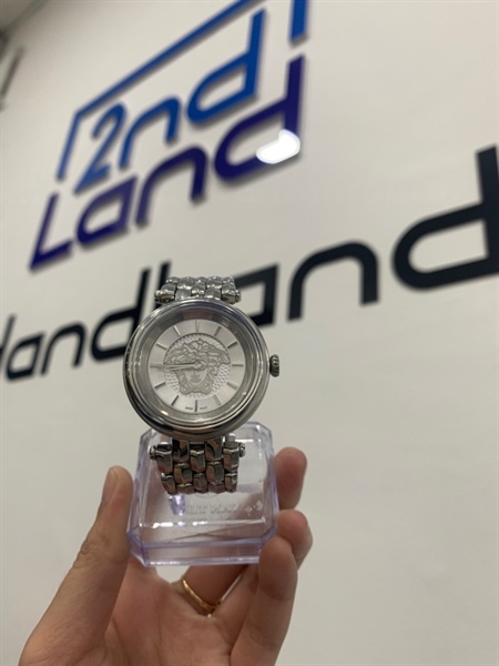 Đồng hồ Versace KHAI Swiss Quartz Medusa - 38mm - Màu bạc - Ngoại hình: 97% - Box, kèm mắt nối