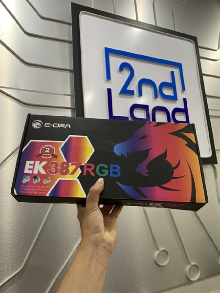 Bàn phím E-DRA EK387 RGB - Màu Đen - Ngoại hình 98% - Fullbox