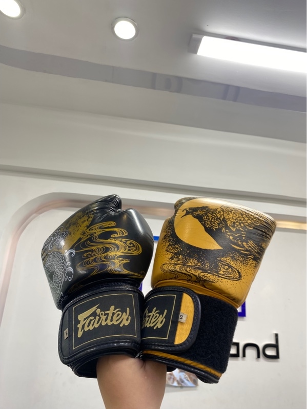 Găng tay boxing Fairtex Harmony Six BGV26 - Size 14 - Màu vàng đen - Ngoại hình 97,5% - Body