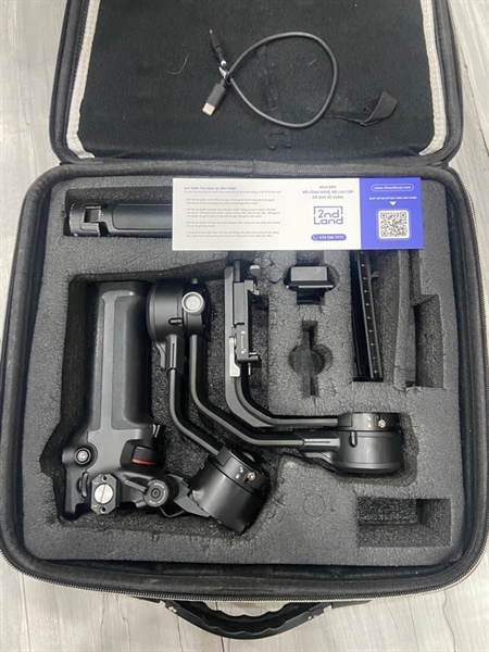 Gimbal DJI Ronin-SC2 - Bản đơn - Màu đen - Ngoại hình: 97% - Kèm túi + Tripods + 1 dây type c , đế giữ cam 1