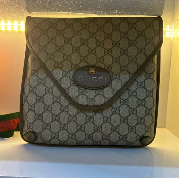 Gucci Neo Vintage GG Medium Messenger - Fullbox - túi cũ, có vết mực, logo chữ bị mất màu - mã túi: 598604